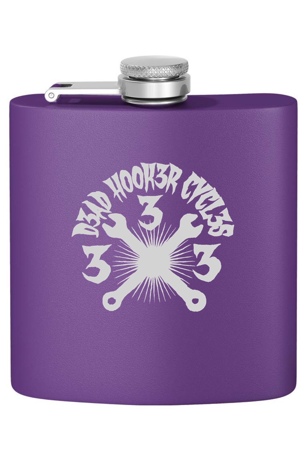 6 oz. Stainless Steel Flask "DHC 333" Engraved