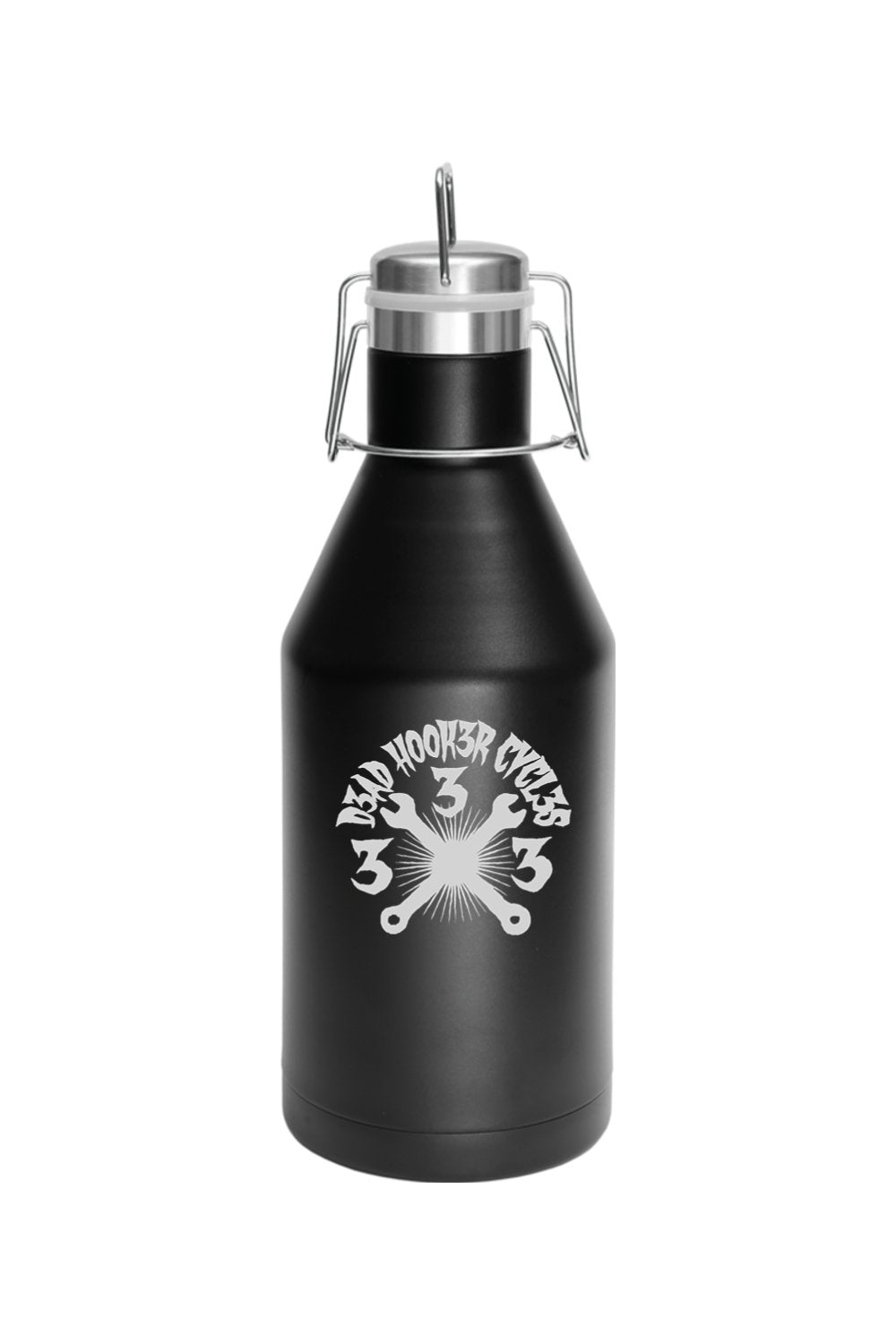 64 oz Stainless Steel Insulated Growler with Swing-Top Lid "DHC 333" Engraved