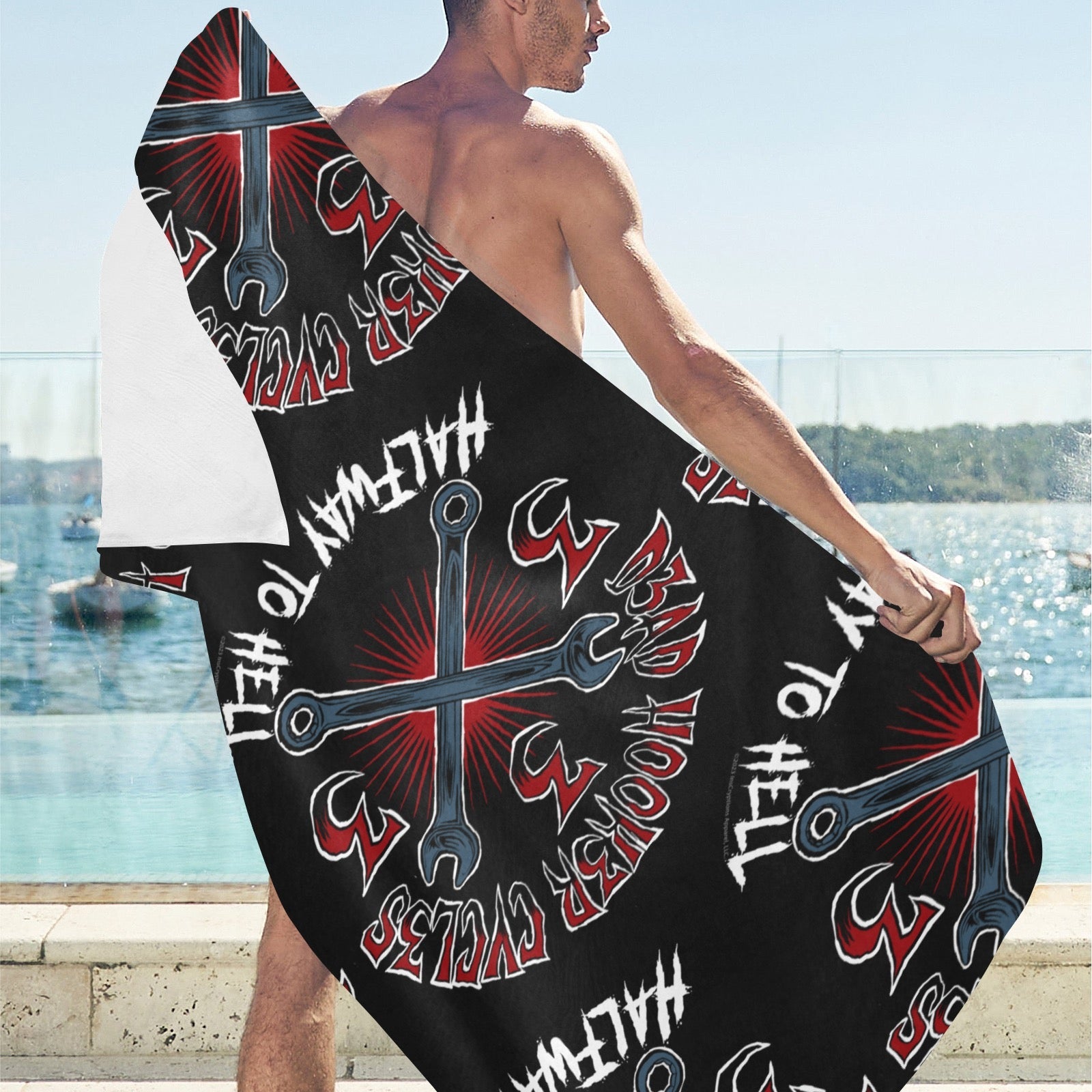 DHC-HALFWAY-beachtowel-Print Beach Towel 32" x 71"
