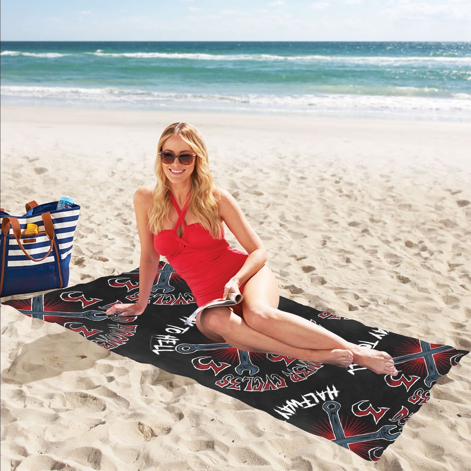 DHC-HALFWAY-beachtowel-Print Beach Towel 32" x 71"