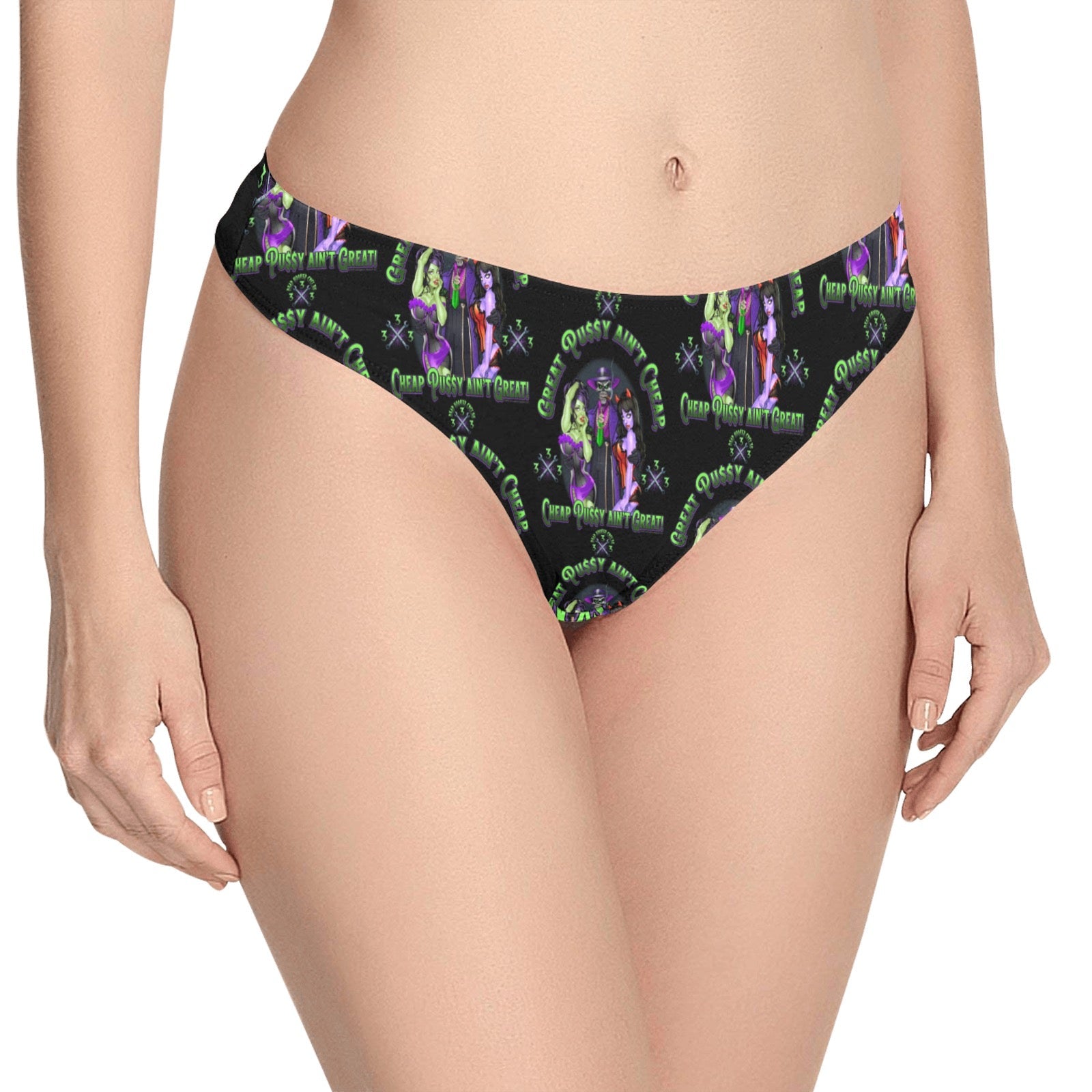 DHC-PU$$Y-thong-Print Women's All Over Print Thongs (Model L30)
