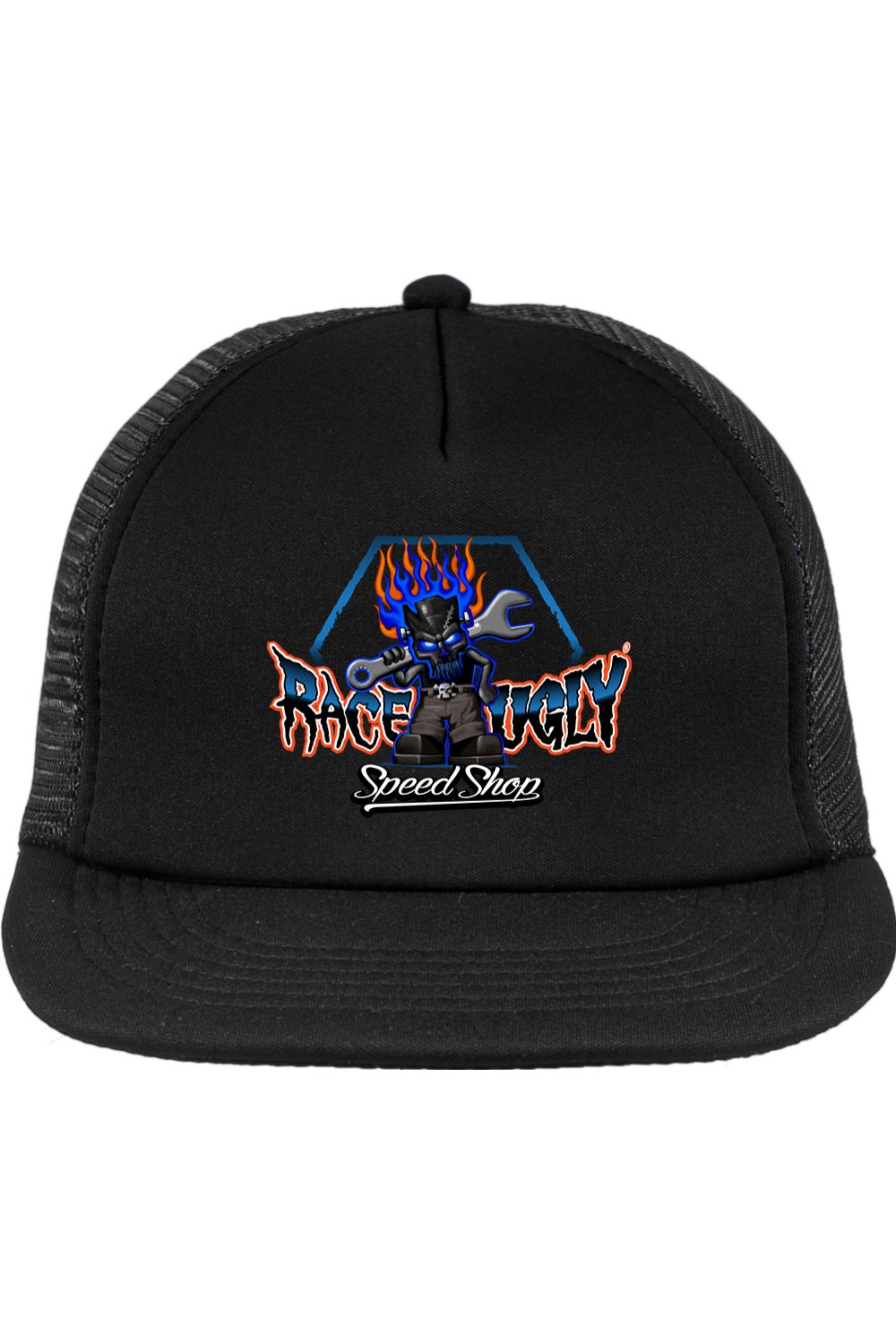 District Flat Bill Snapback Trucker Cap "RU LOGO"