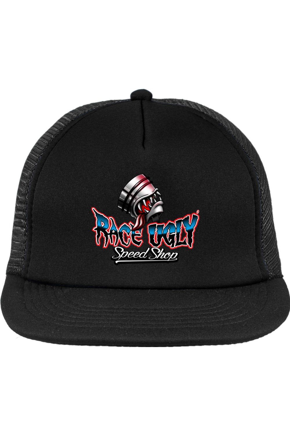 District Flat Bill Snapback Trucker Cap "RU PISTON"