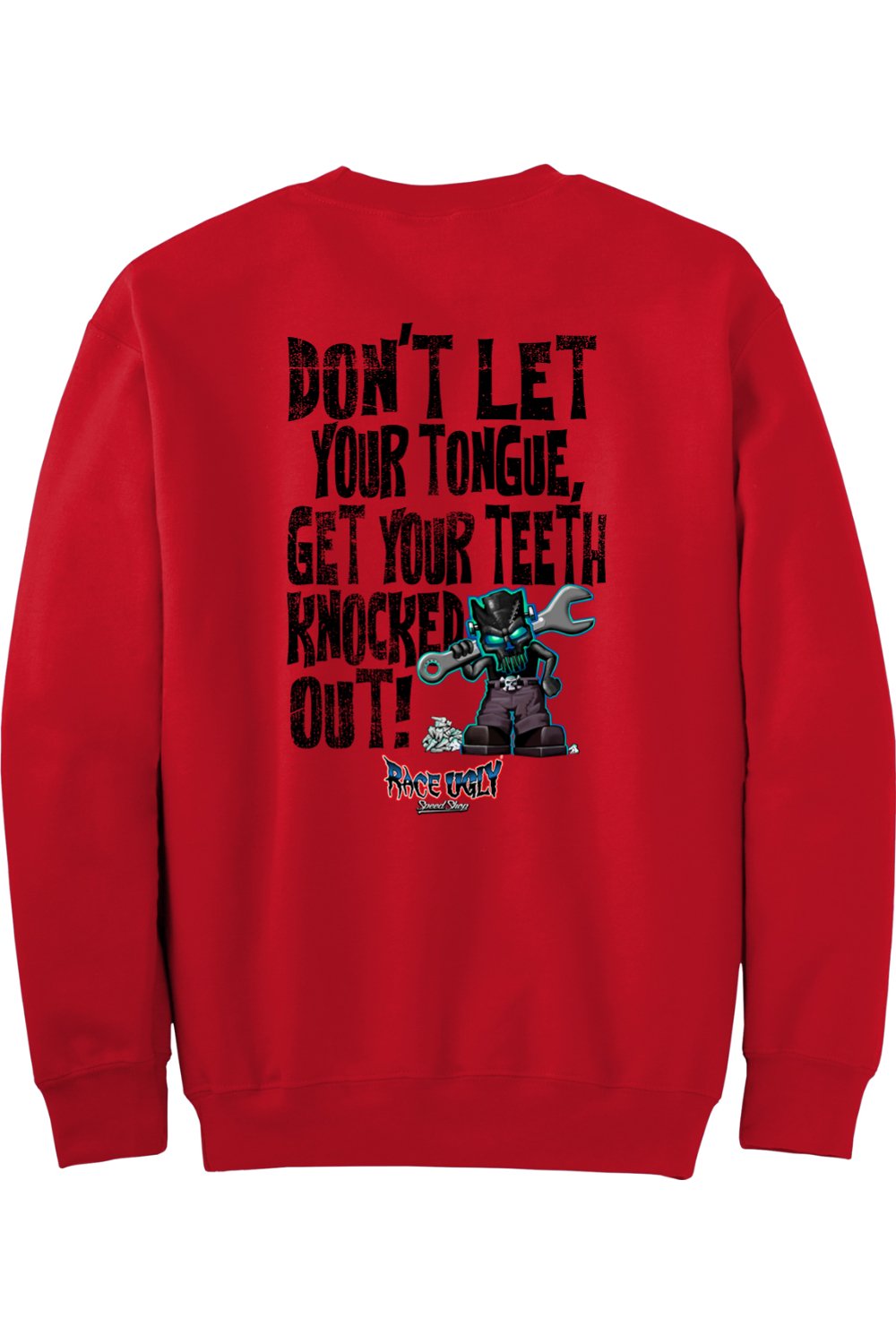 Gildan - DryBlend Crewneck Sweatshirt "RU TEETH" (BLACK)