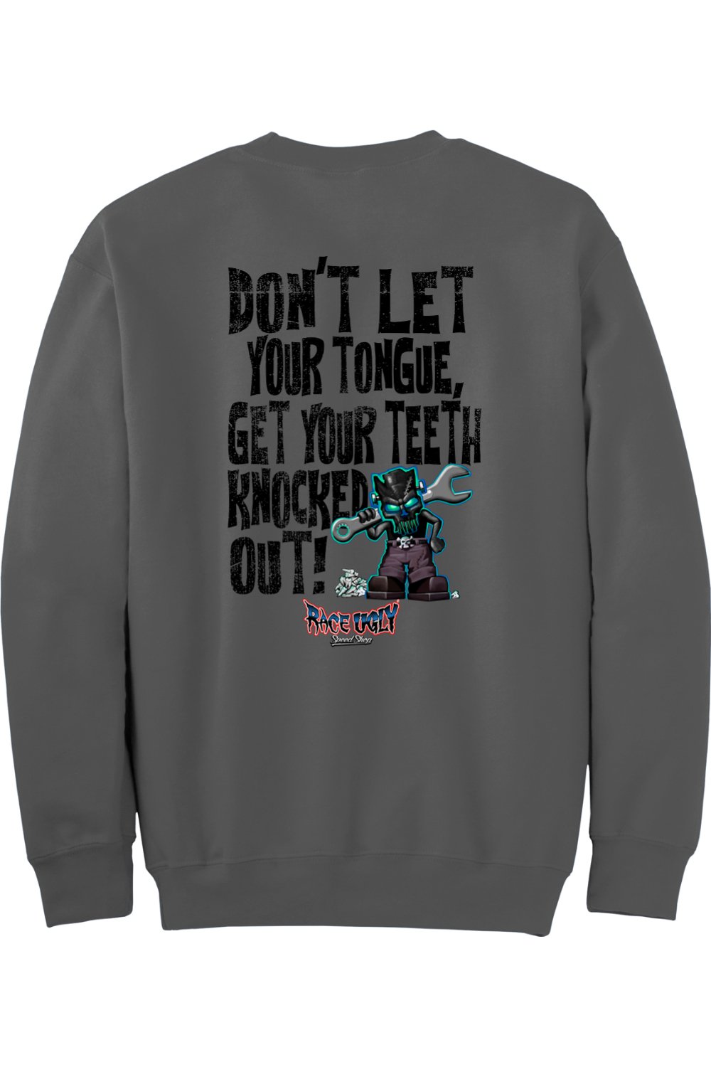 Gildan - DryBlend Crewneck Sweatshirt "RU TEETH" (BLACK)
