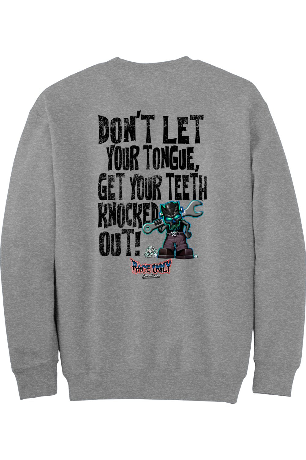 Gildan - DryBlend Crewneck Sweatshirt "RU TEETH" (BLACK)