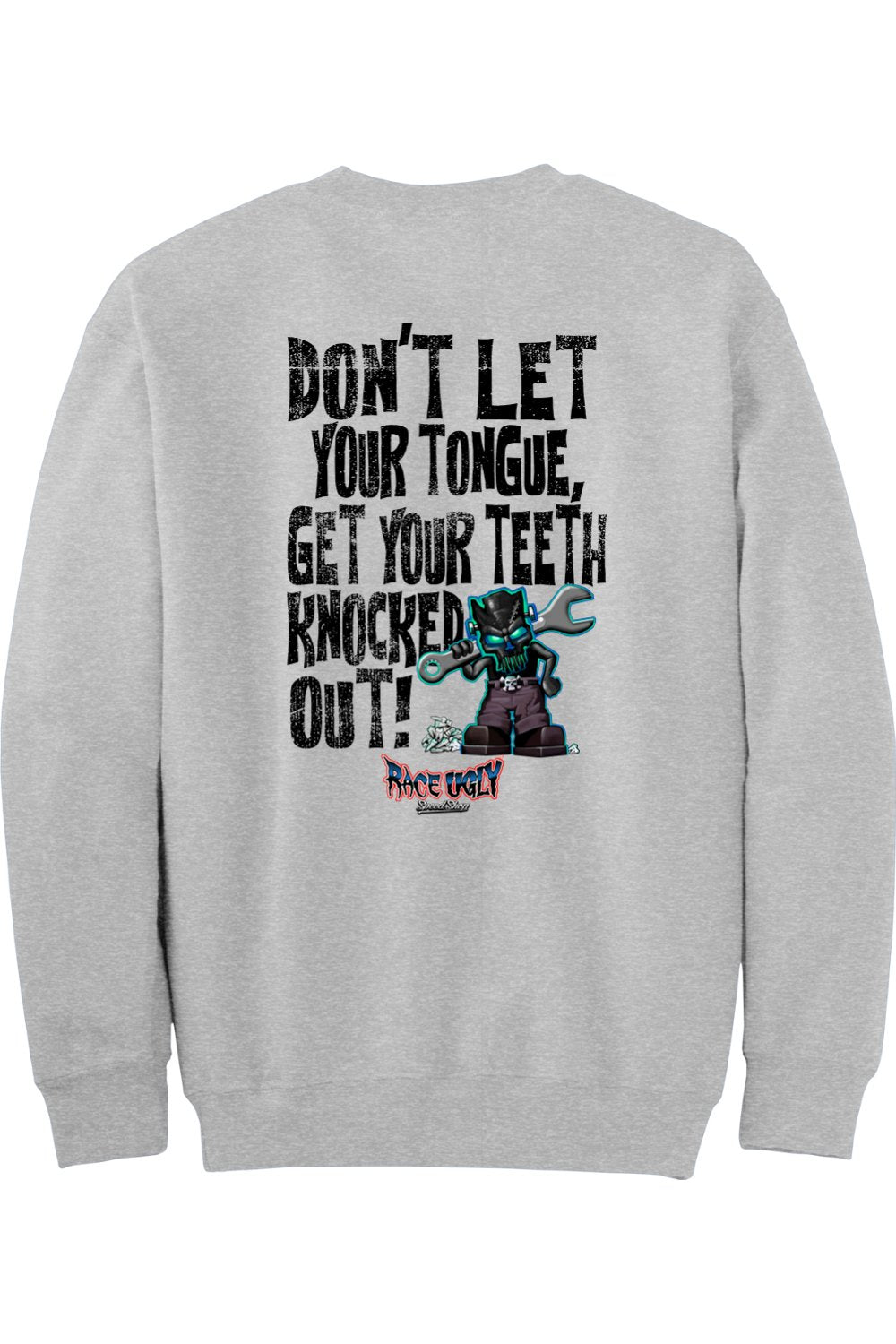 Gildan - DryBlend Crewneck Sweatshirt "RU TEETH" (BLACK)