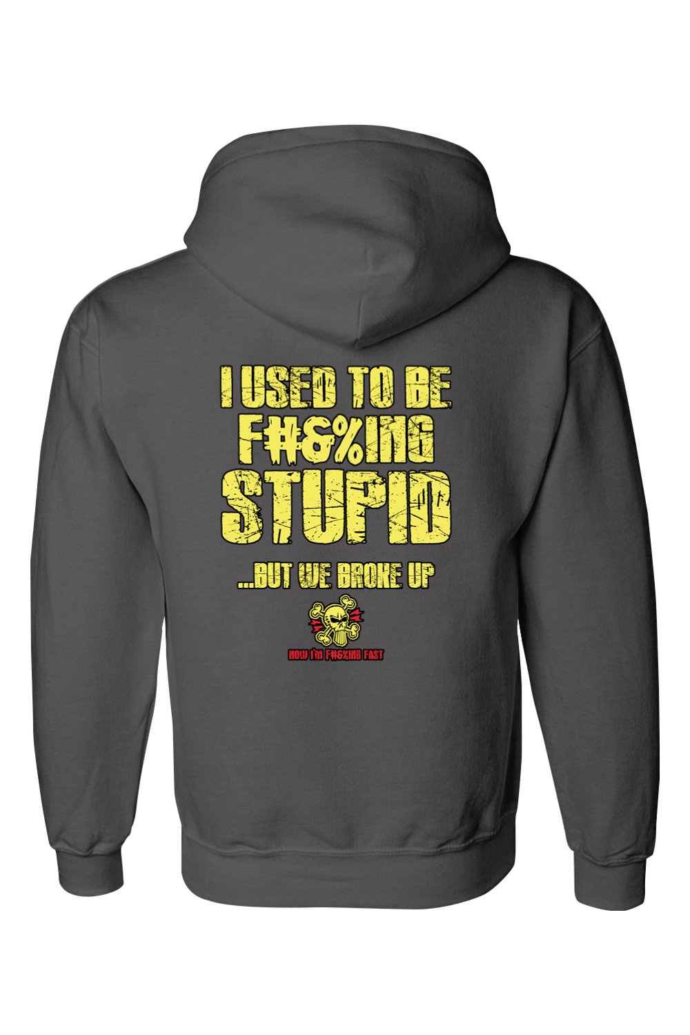 Gildan DryBlend Hooded Sweatshirt "RU F#&%ING STUPID" (YELLOW)