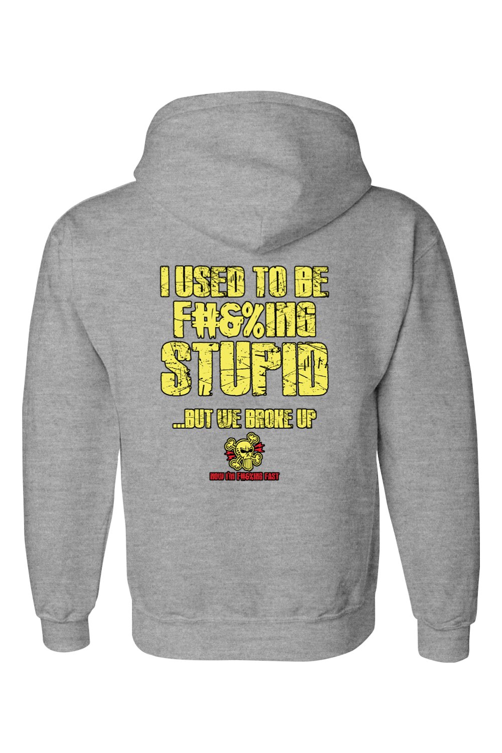 Gildan DryBlend Hooded Sweatshirt "RU F#&%ING STUPID" (YELLOW)
