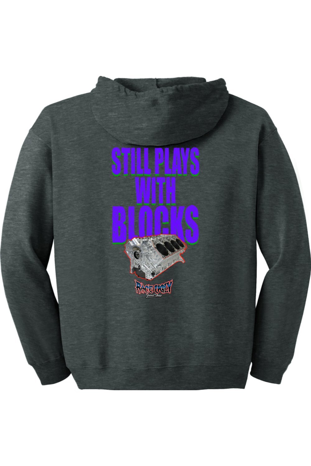 Gildan Heavy Blend Full-Zip Hooded Sweatshirt "RU BLOCKS" (PURPLE)