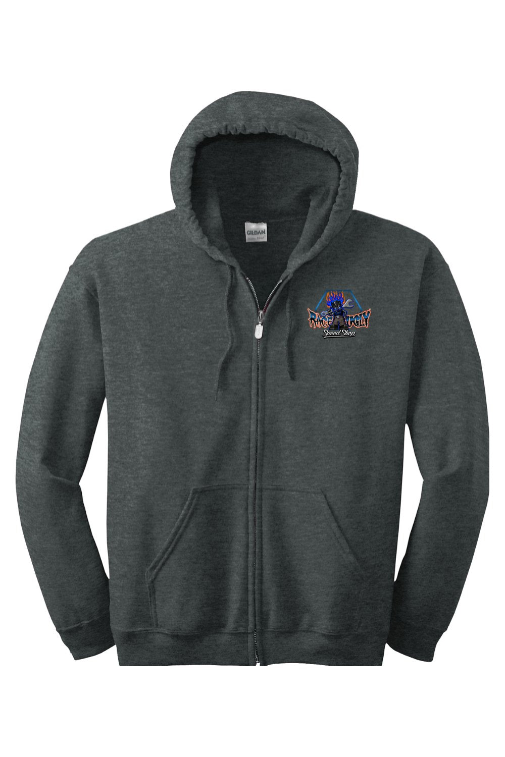 Gildan Heavy Blend Full-Zip Hooded Sweatshirt "RU BLOCKS" (RED)