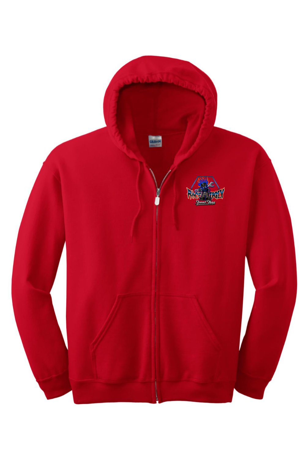 Gildan Heavy Blend Full-Zip Hooded Sweatshirt "RU TEETH" (BLACK)