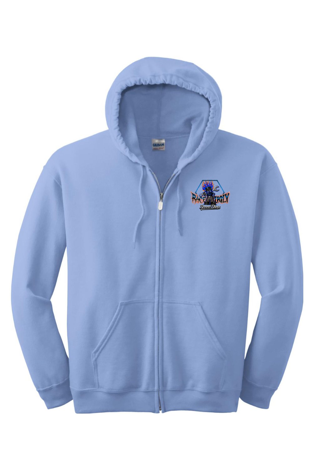 Gildan Heavy Blend Full-Zip Hooded Sweatshirt "RU TEETH" (BLACK)