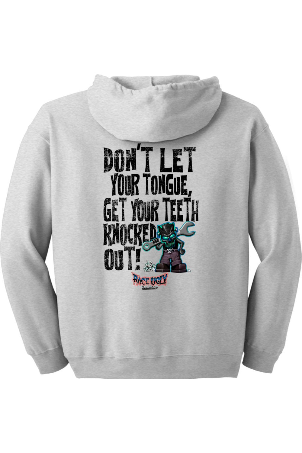 Gildan Heavy Blend Full-Zip Hooded Sweatshirt "RU TEETH" (BLACK)
