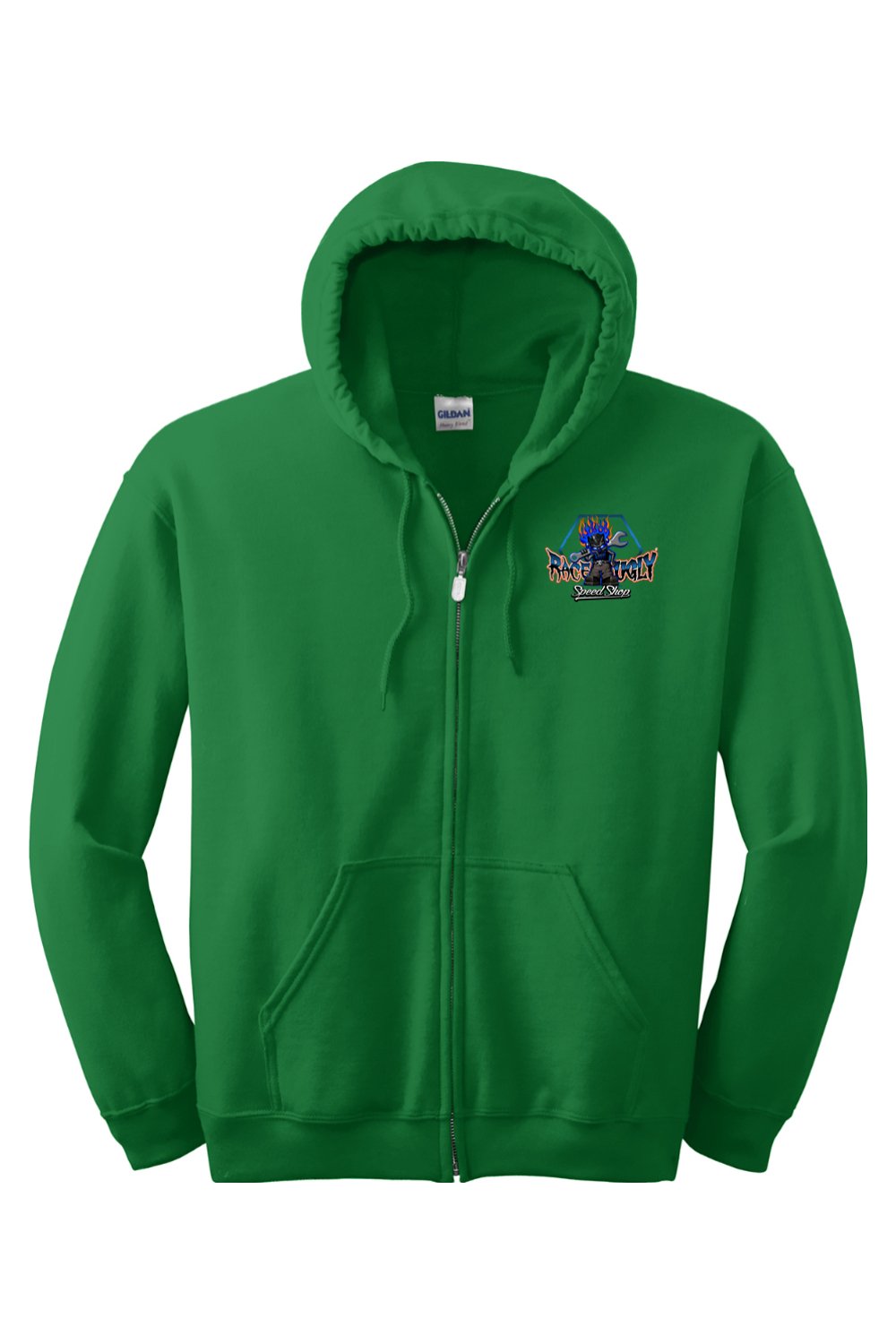Gildan Heavy Blend Full-Zip Hooded Sweatshirt "RU TEETH" (BLACK)
