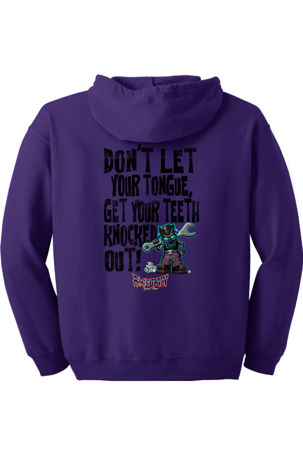 Gildan Heavy Blend Full-Zip Hooded Sweatshirt "RU TEETH" (BLACK)