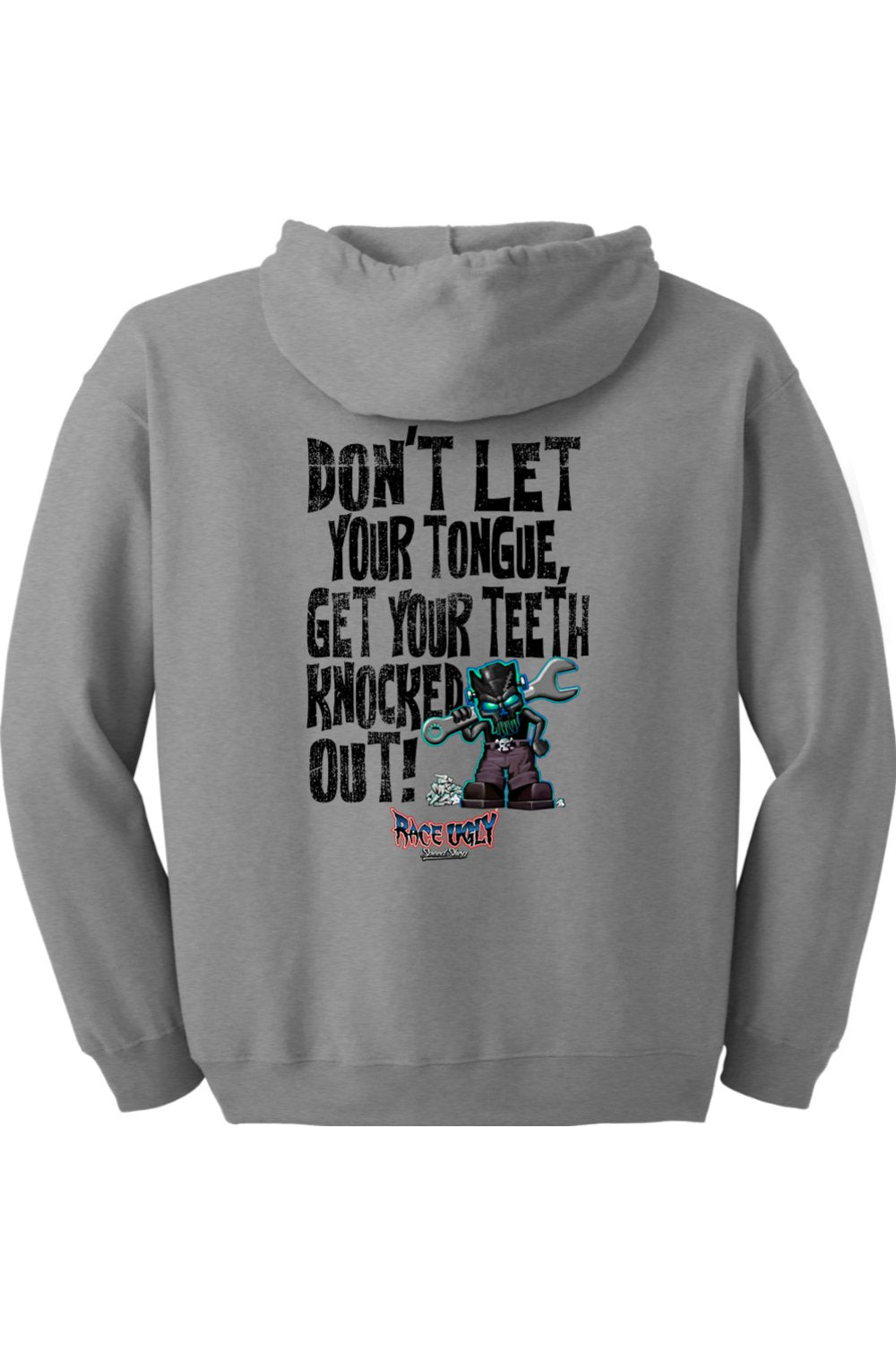 Gildan Heavy Blend Full-Zip Hooded Sweatshirt "RU TEETH" (BLACK)