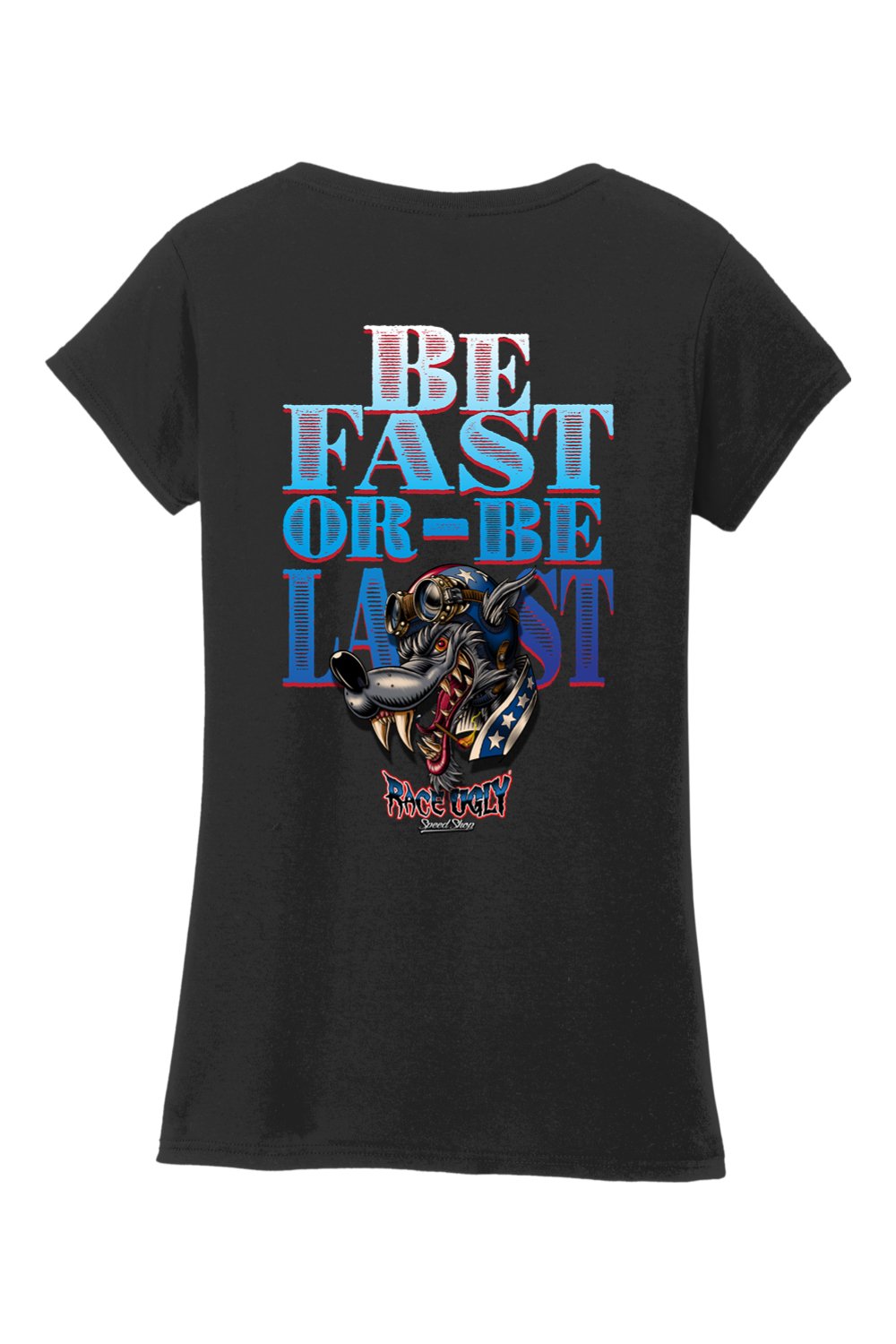 Gildan Softstyle Ladies Fit V-Neck T-Shirt "RU BE FAST"