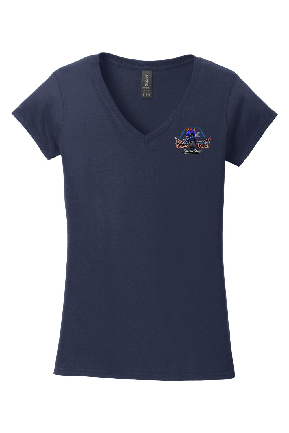 Gildan Softstyle Ladies Fit V-Neck T-Shirt "RU CASH"