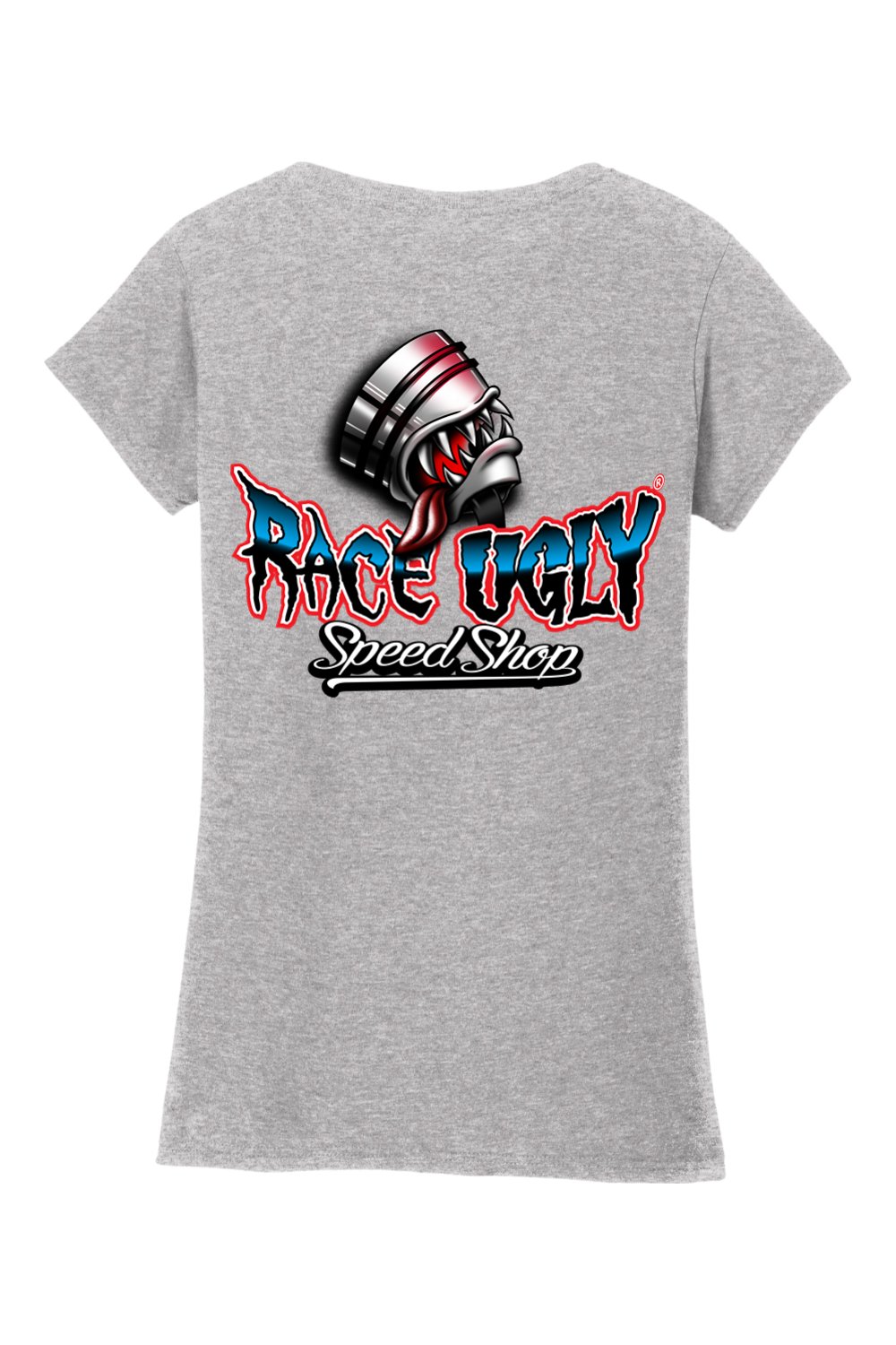 Gildan Softstyle Ladies Fit V-Neck T-Shirt "RU PISTON"