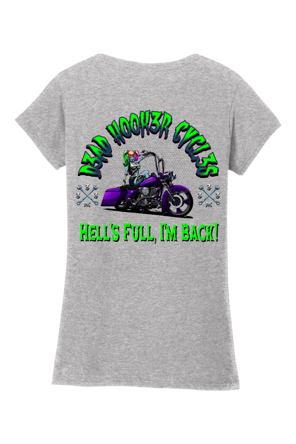 Gildan Softstyle Ladies V-Neck T-Shirt "DHC HELL'S FULL"