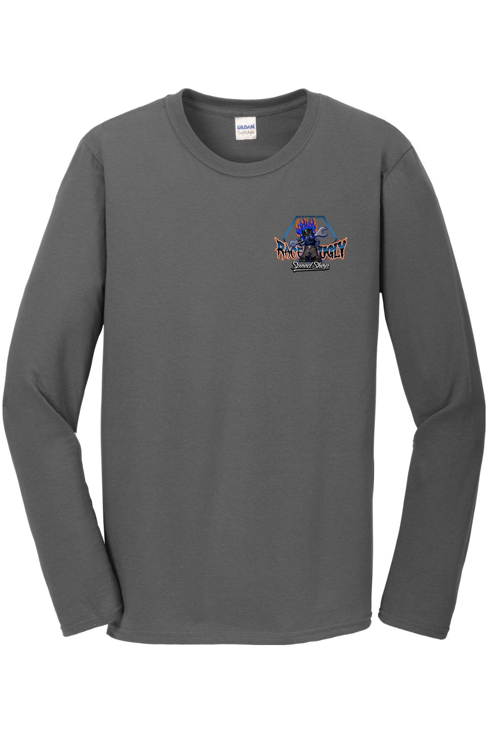 Gildan Softstyle Long Sleeve T-Shirt "RU BLOCKS" (RED)