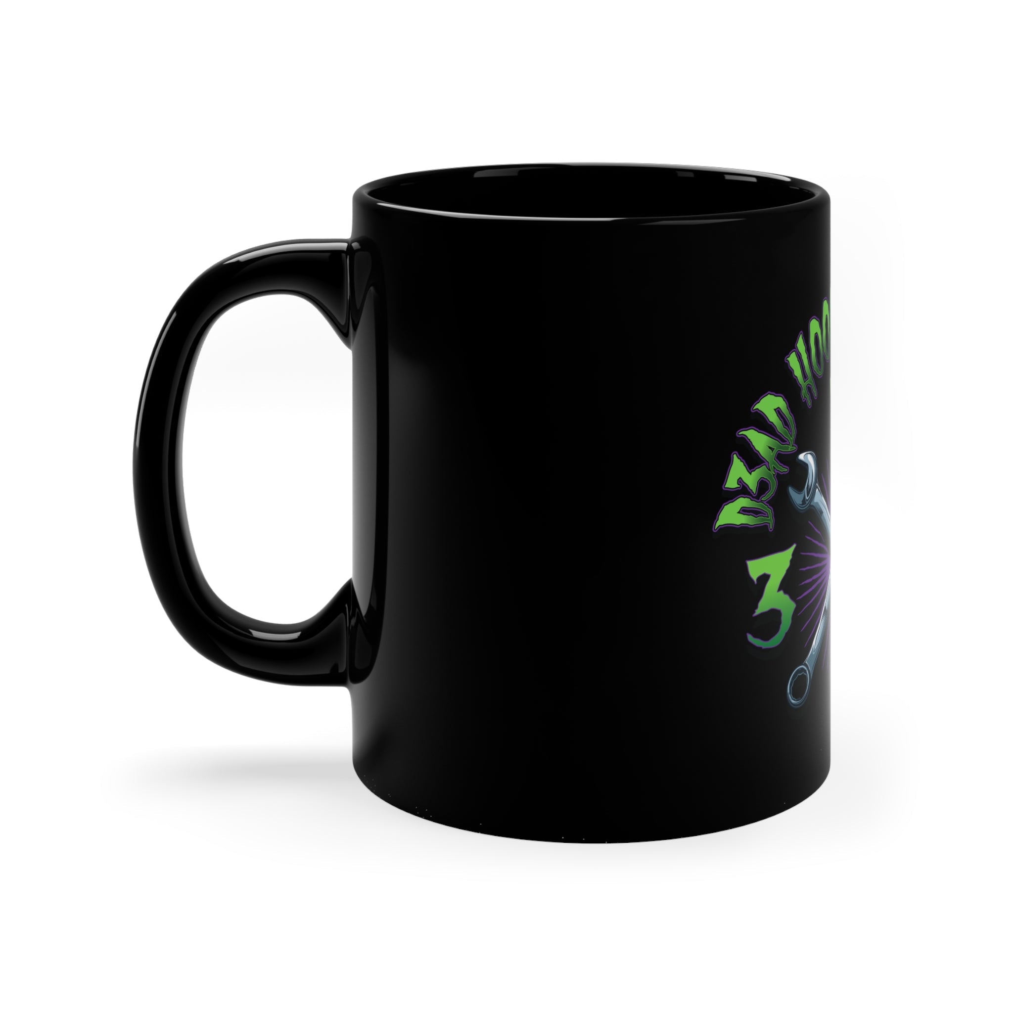 11oz Black Mug "DHC 333 GREEN" - 1