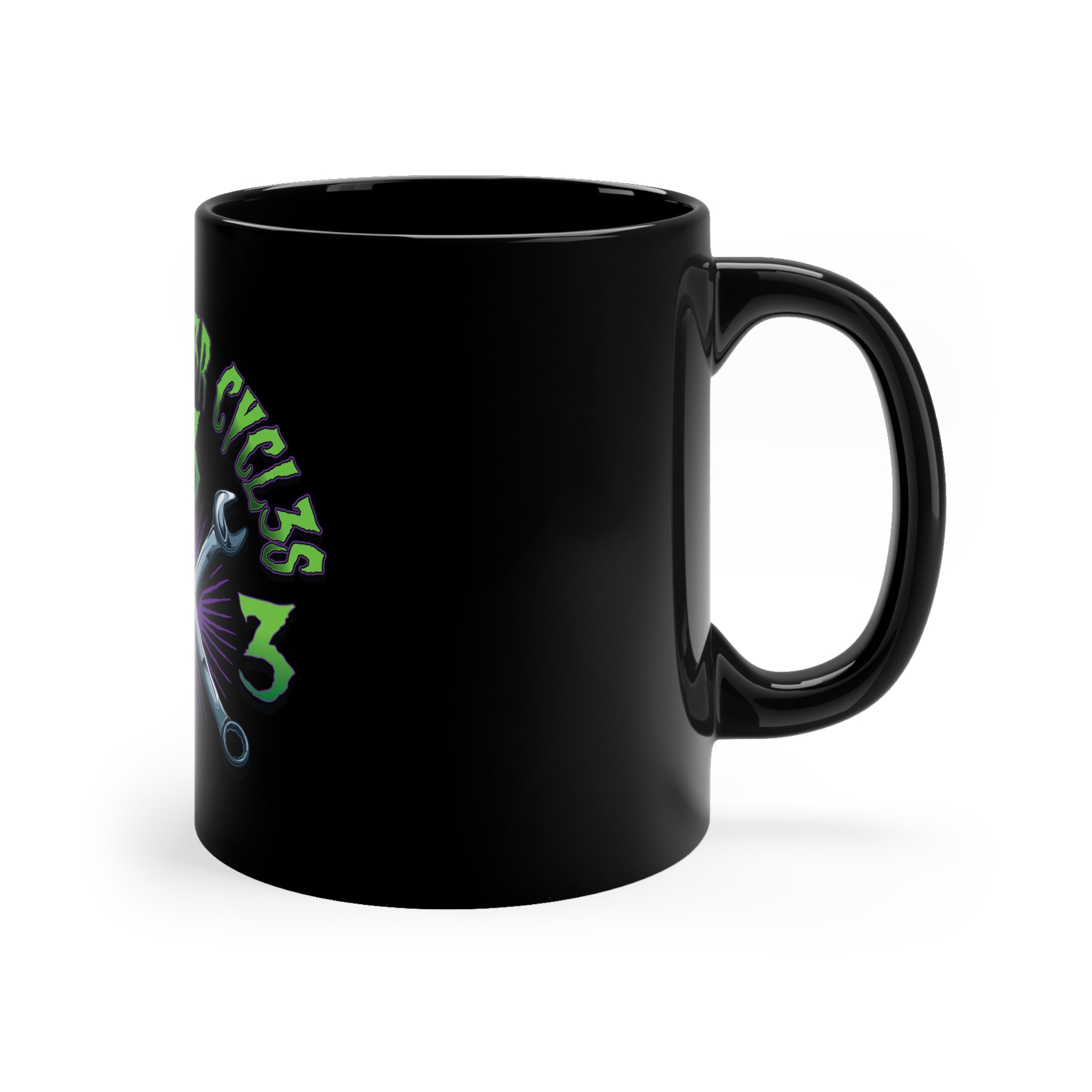 11oz Black Mug "DHC 333 GREEN" - 1