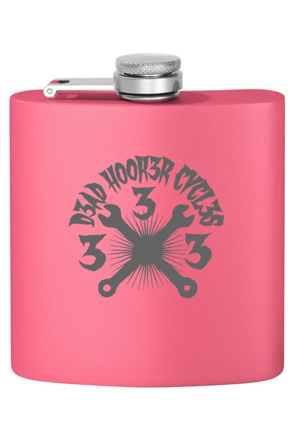 6 oz. Stainless Steel Flask "DHC 333" Engraved