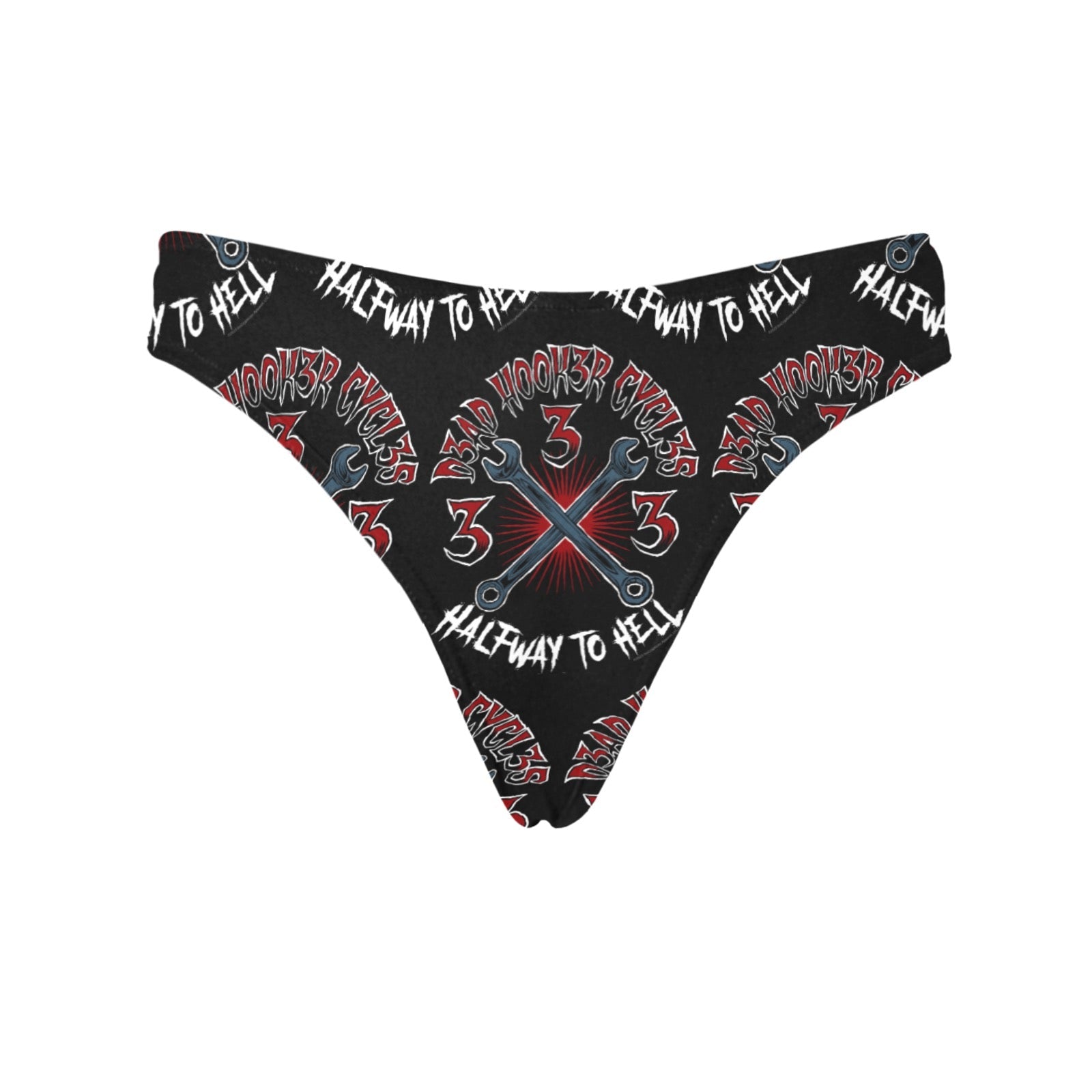 DHC-HALFWAY-thong-Print Women's All Over Print Thongs (Model L30)