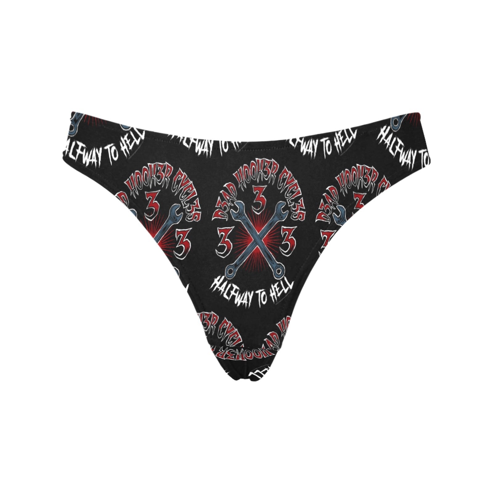 DHC-HALFWAY-thong-Print Women's All Over Print Thongs (Model L30)