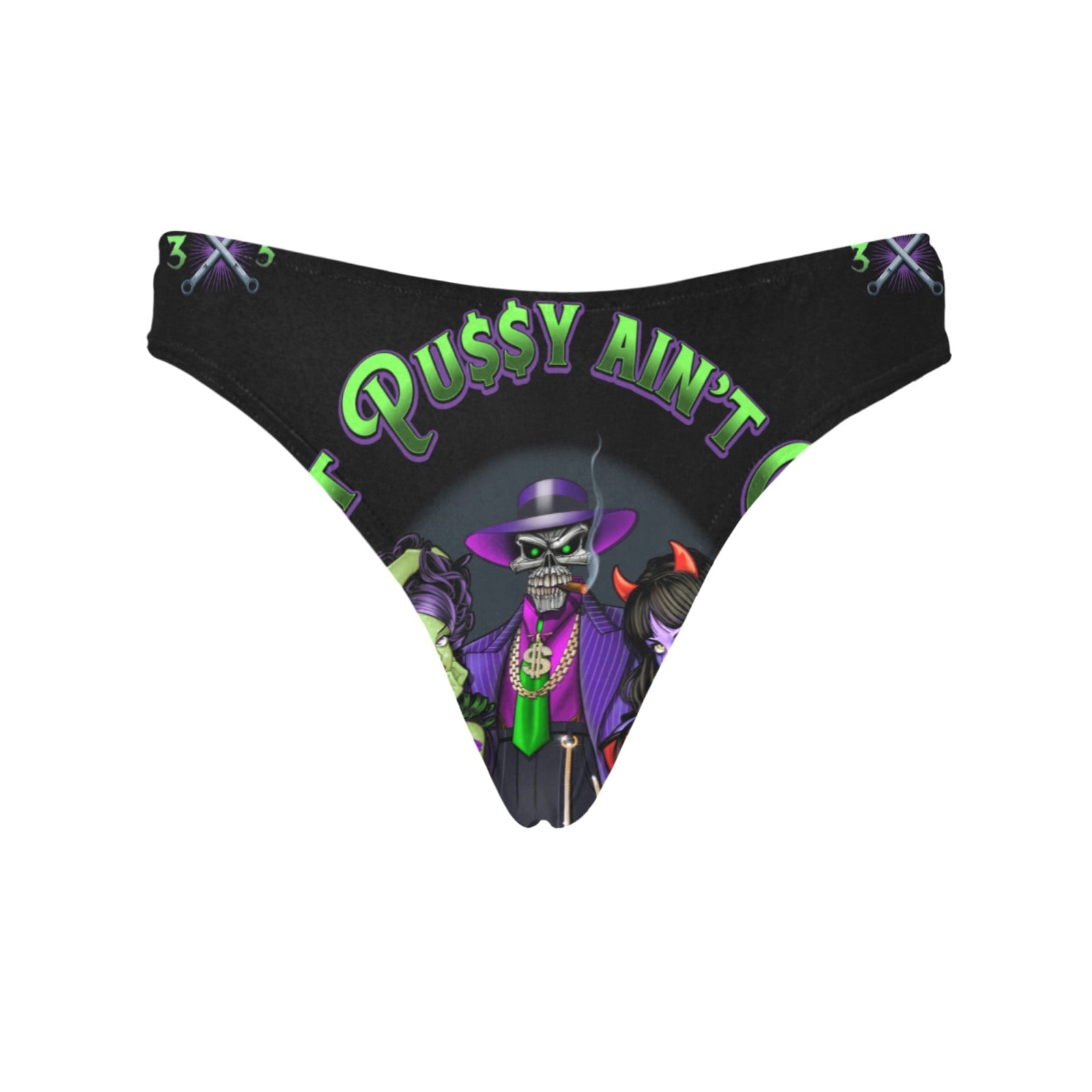DHC-PU$$Y-thong-Print Women's All Over Print Thongs (Model L30)