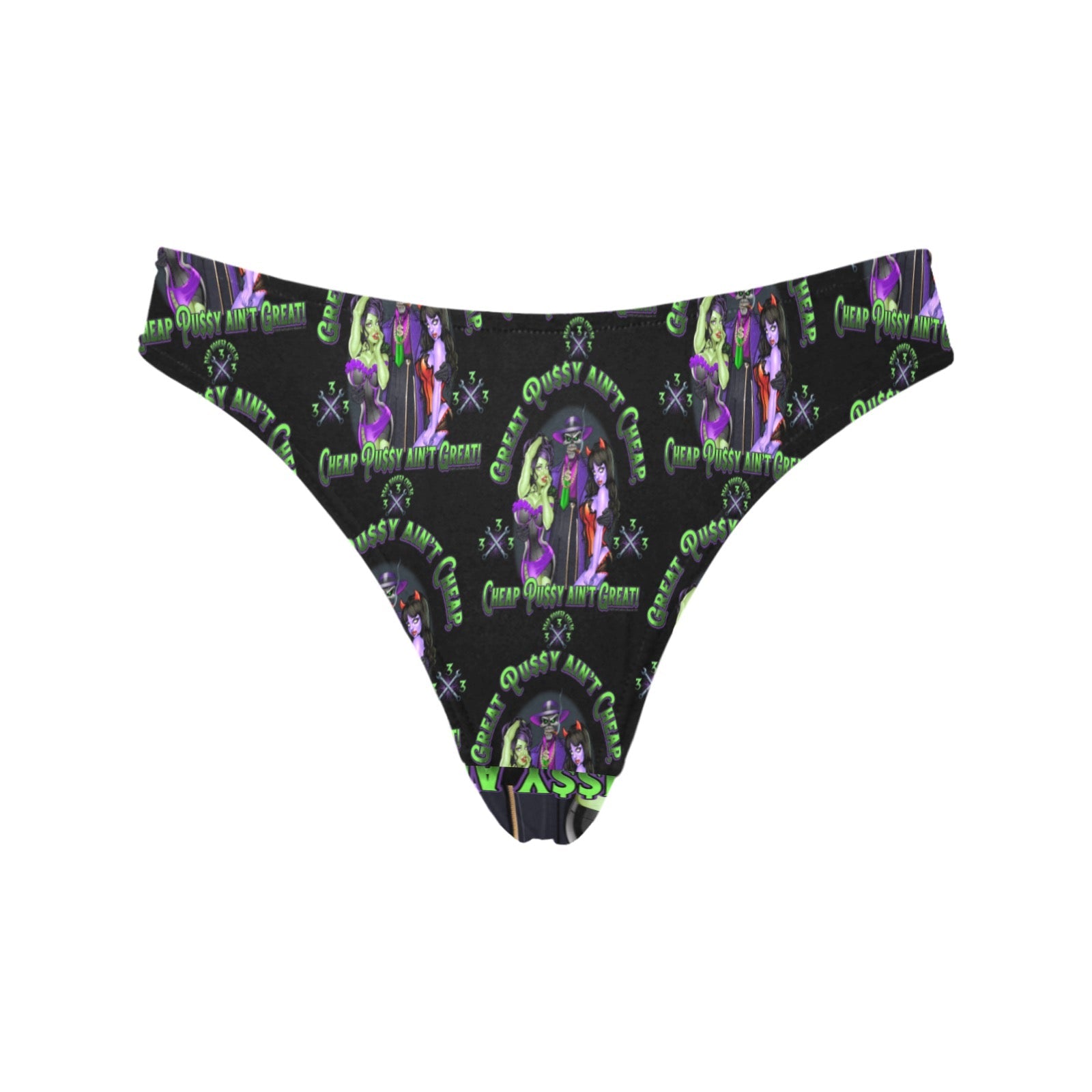 DHC-PU$$Y-thong-Print Women's All Over Print Thongs (Model L30)