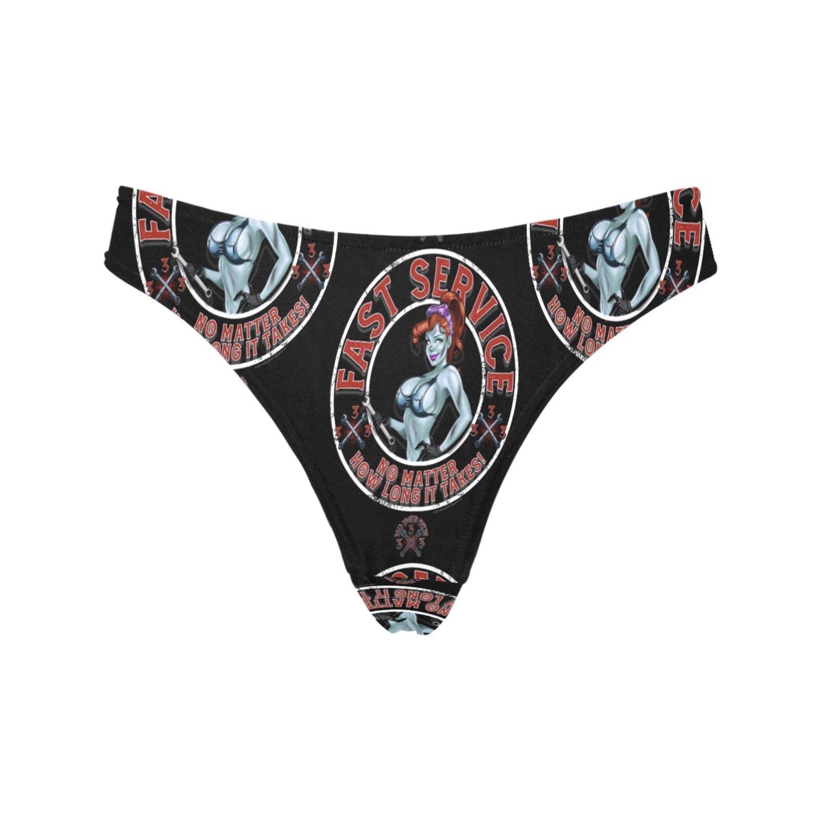 DHC-SERVICE-thong-Print Women's All Over Print Thongs (Model L30)