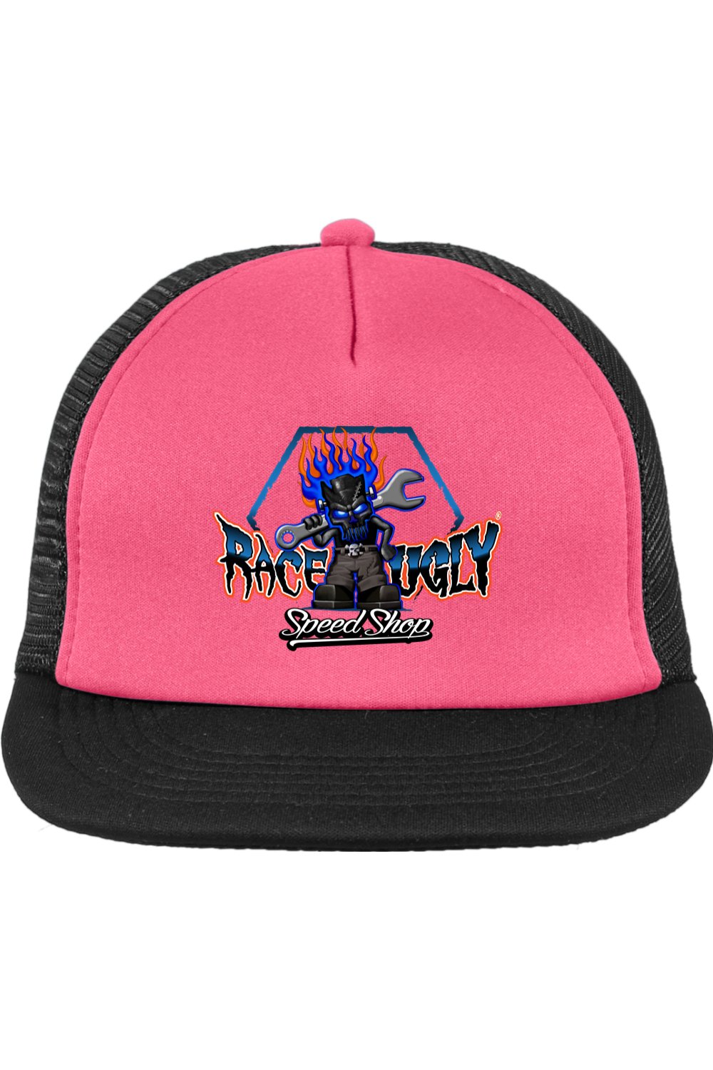 District Flat Bill Snapback Trucker Cap "RU LOGO"