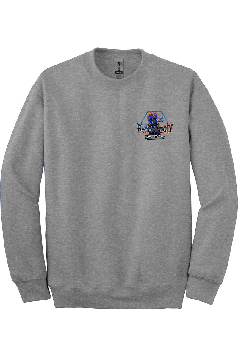 Gildan - DryBlend Crewneck Sweatshirt "RU BLOCKS" (PURPLE)