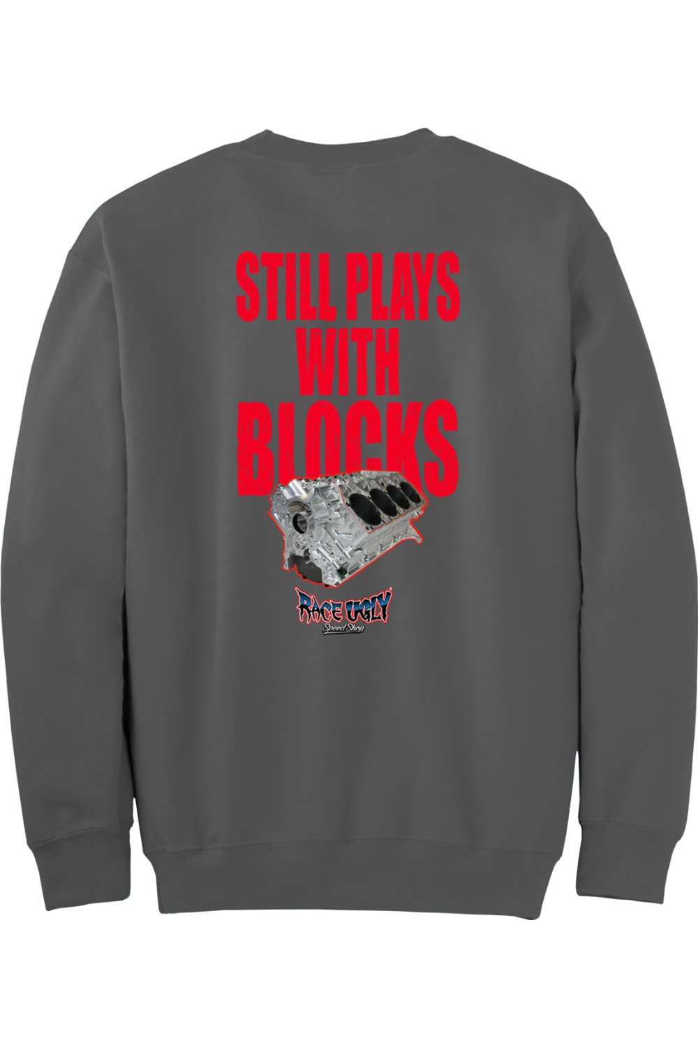 Gildan - DryBlend Crewneck Sweatshirt "RU BLOCKS" (RED)