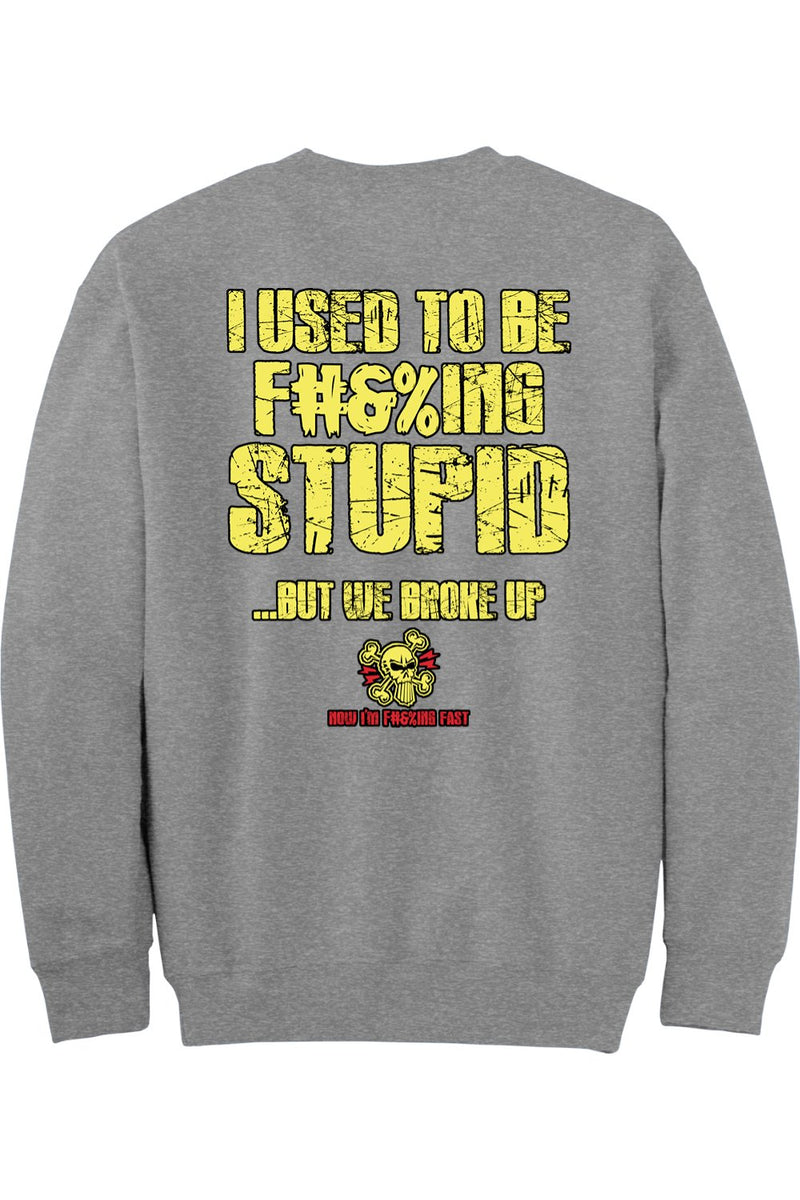 Gildan - DryBlend Crewneck Sweatshirt "RU F#&%ING STUPID" (YELLOW)
