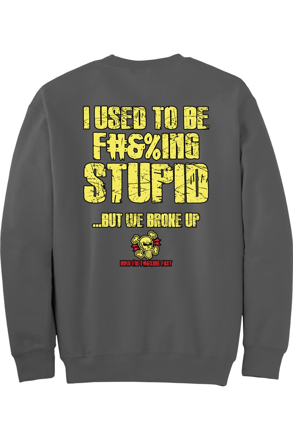 Gildan - DryBlend Crewneck Sweatshirt "RU F#&%ING STUPID" (YELLOW)