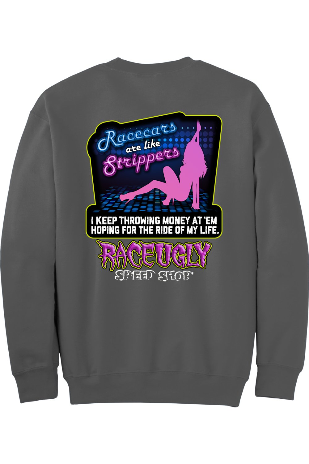 Gildan - DryBlend Crewneck Sweatshirt "RU STRIPPER"