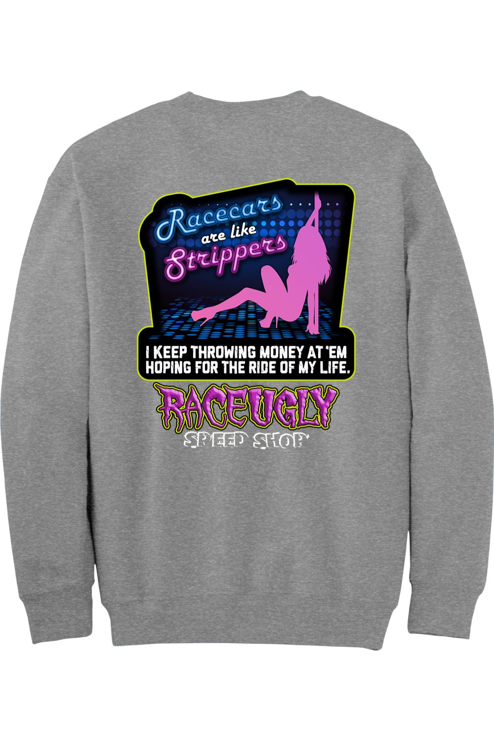 Gildan - DryBlend Crewneck Sweatshirt "RU STRIPPER"