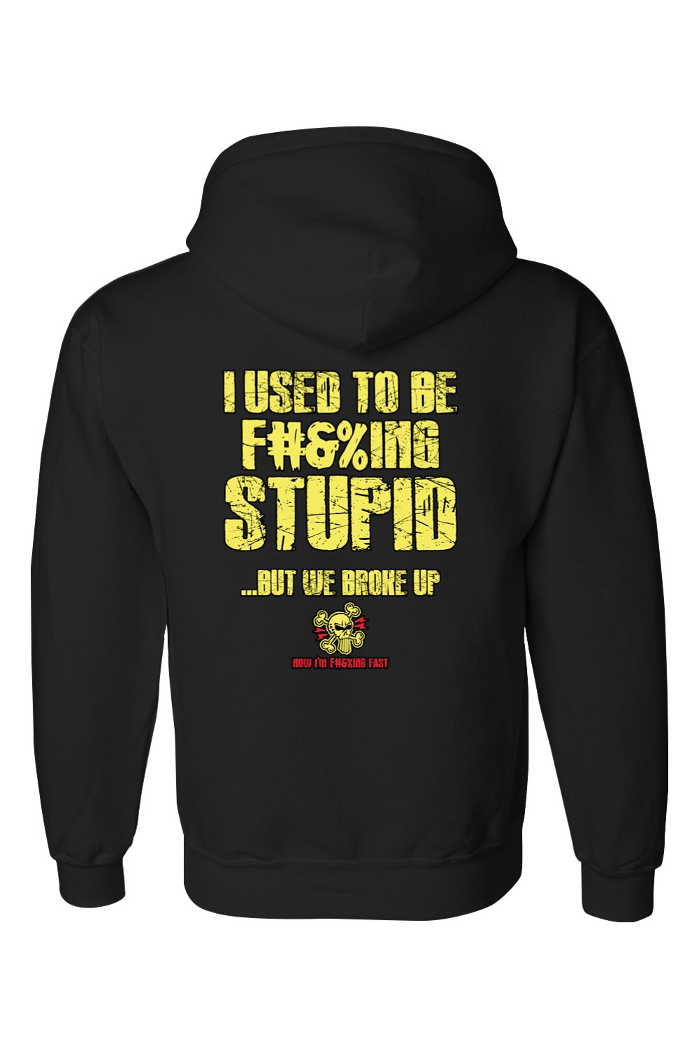 Gildan DryBlend Hooded Sweatshirt "RU F#&%ING STUPID" (YELLOW)