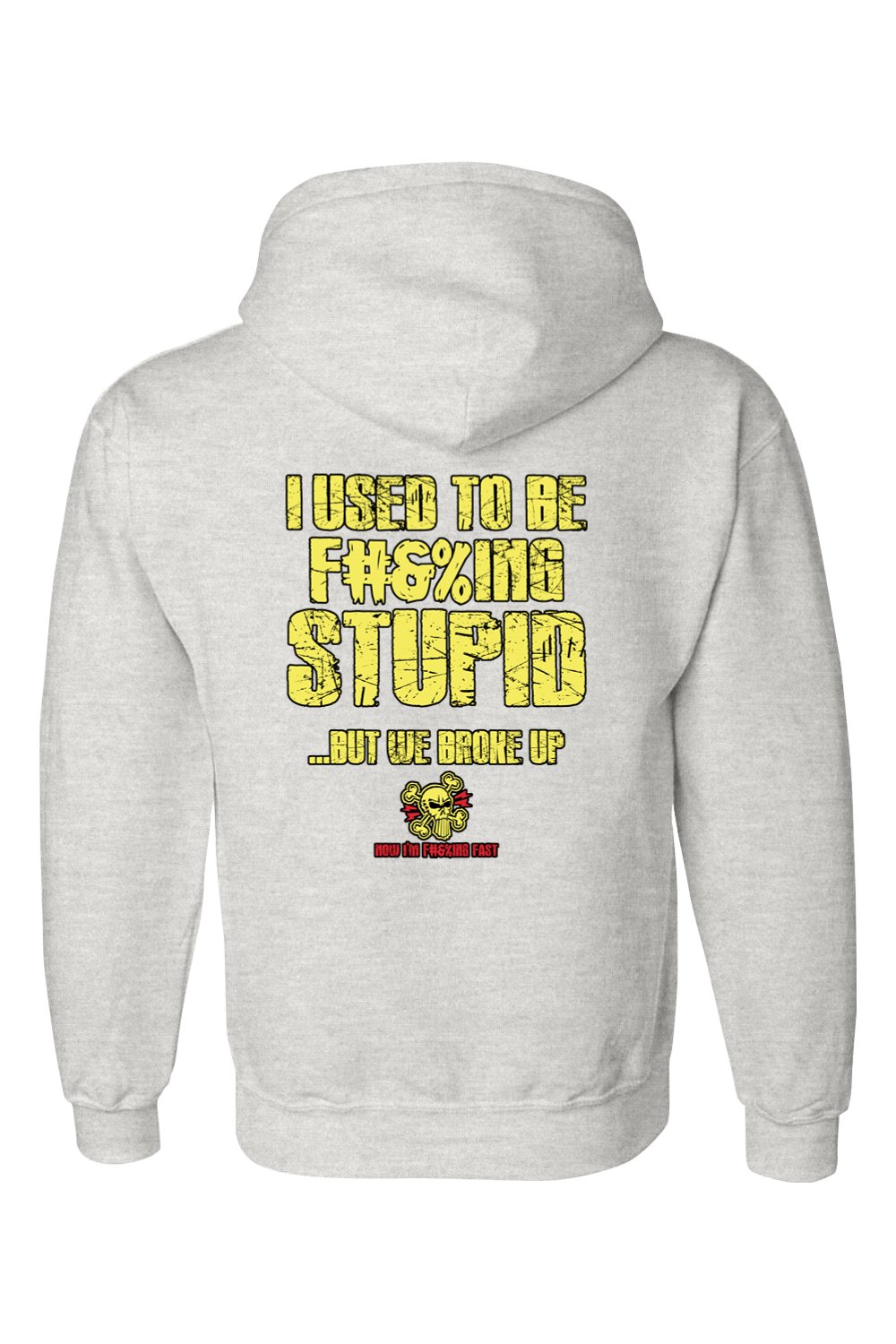 Gildan DryBlend Hooded Sweatshirt "RU F#&%ING STUPID" (YELLOW)