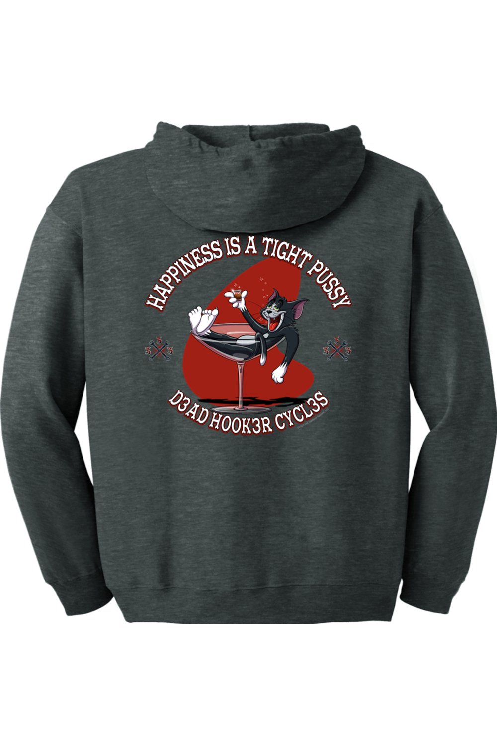 Gildan Heavy Blend Full-Zip Hooded Sweatshirt "DHC HAPPINESS"