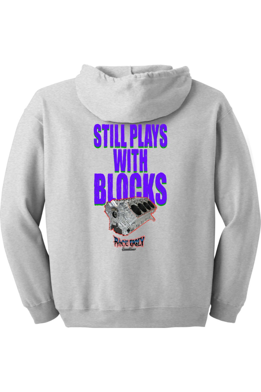 Gildan Heavy Blend Full-Zip Hooded Sweatshirt "RU BLOCKS" (PURPLE)