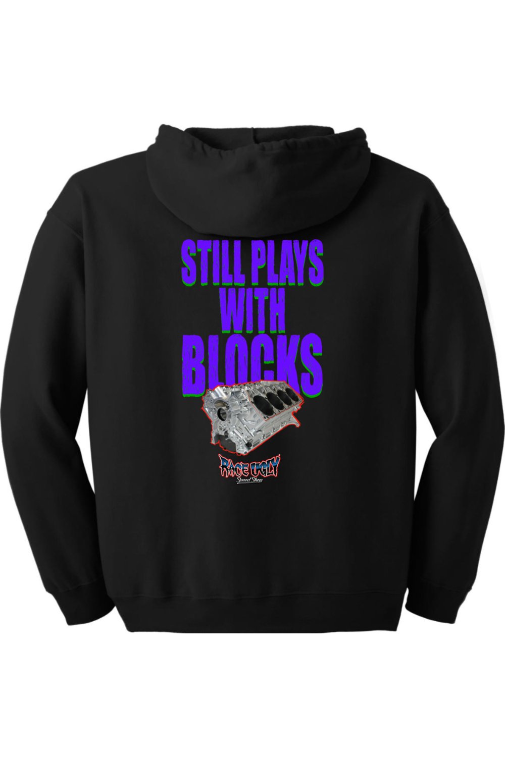 Gildan Heavy Blend Full-Zip Hooded Sweatshirt "RU BLOCKS" (PURPLE)