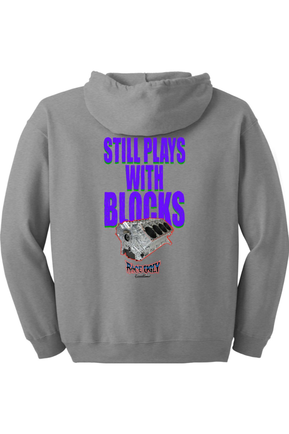 Gildan Heavy Blend Full-Zip Hooded Sweatshirt "RU BLOCKS" (PURPLE)