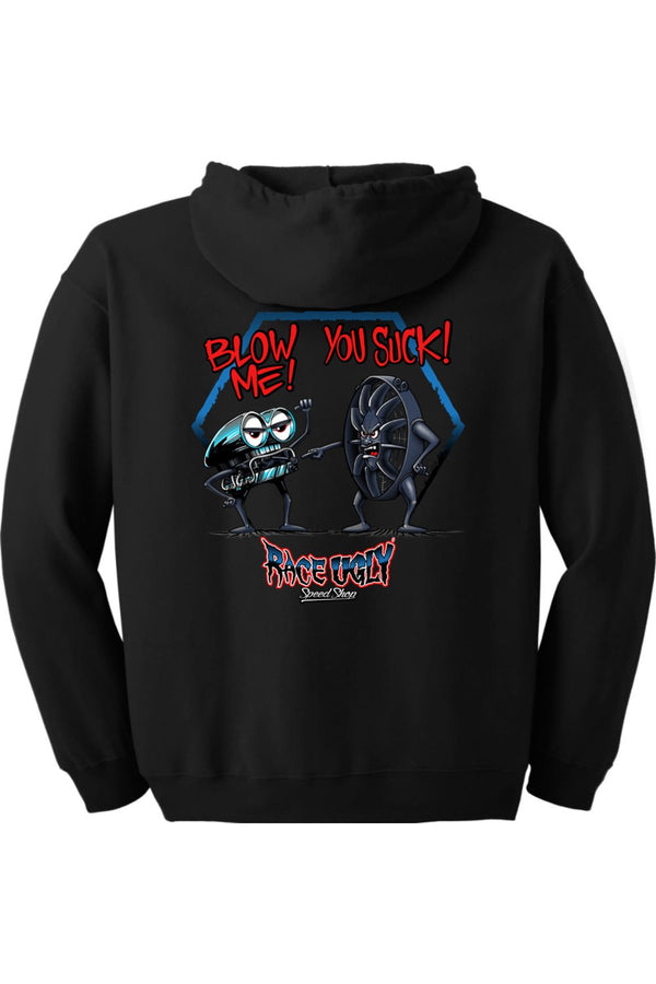 Gildan Heavy Blend Full-Zip Hooded Sweatshirt "RU BLOW ME"