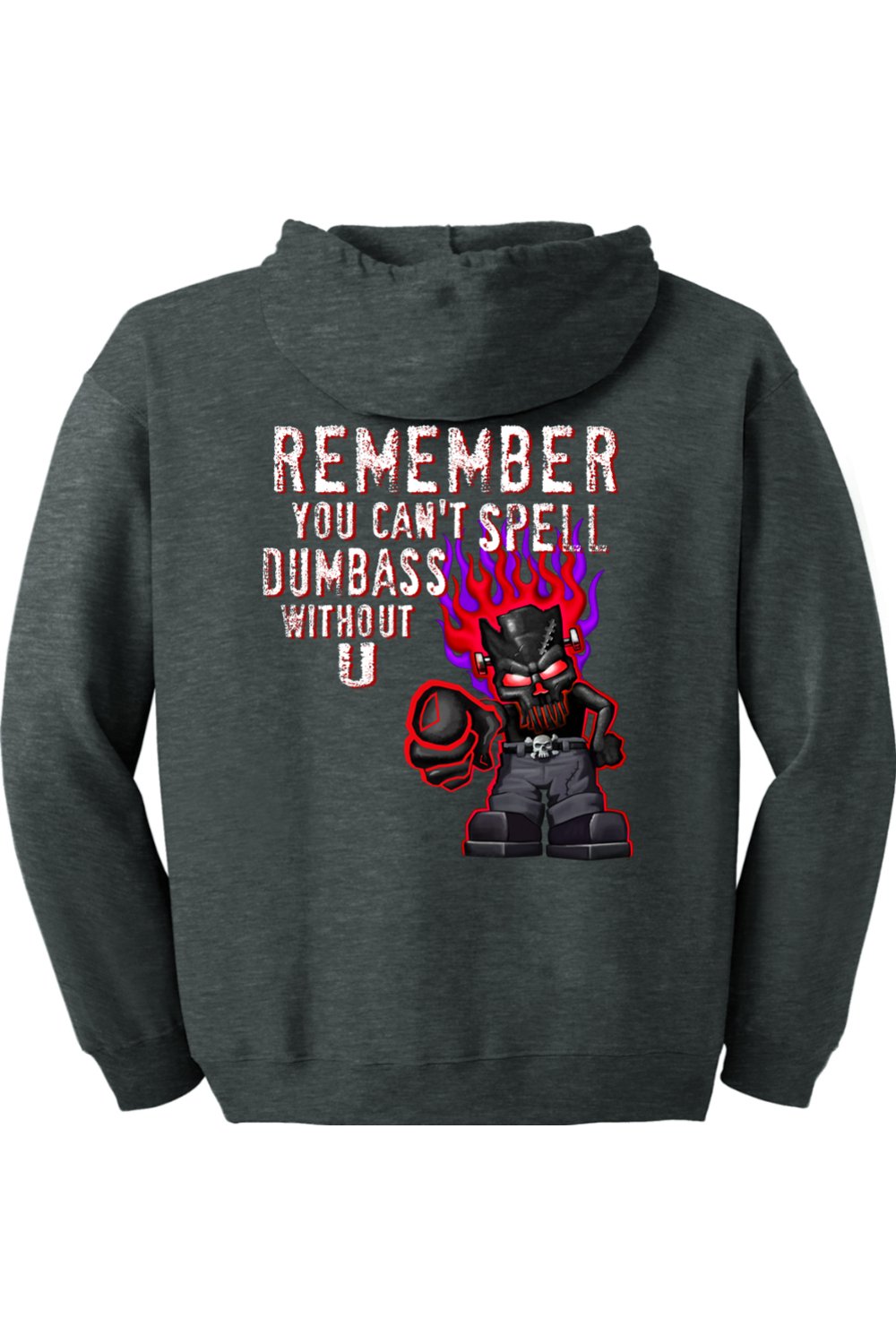 Gildan Heavy Blend Full-Zip Hooded Sweatshirt "RU DUMBASS"