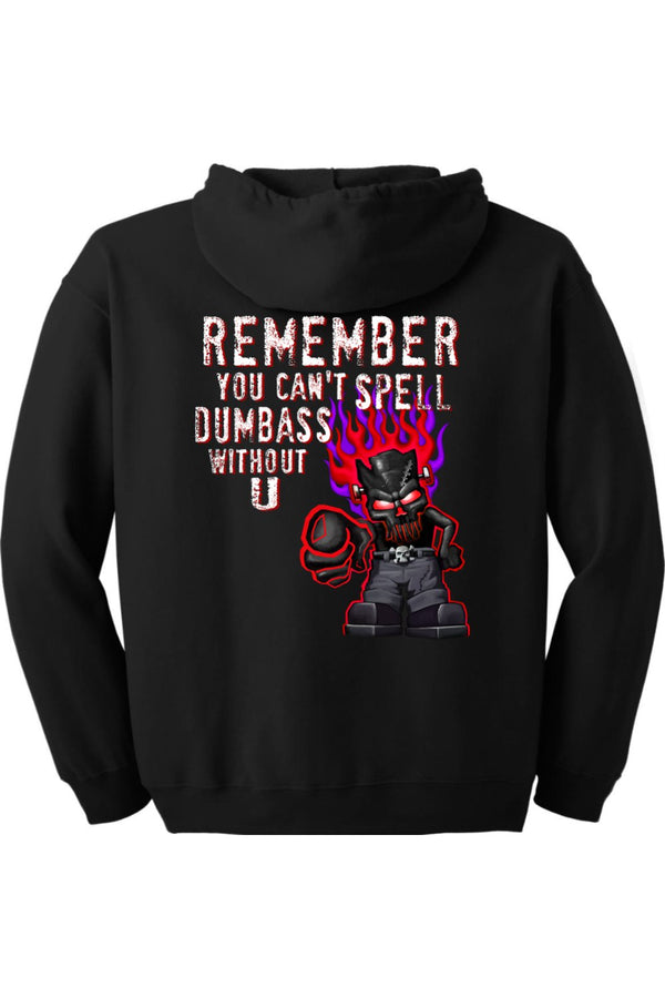 Gildan Heavy Blend Full-Zip Hooded Sweatshirt "RU DUMBASS"